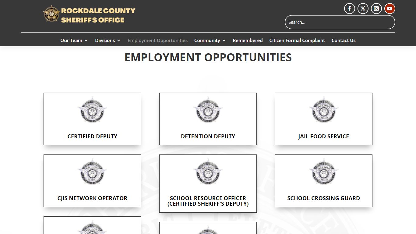 Employment Opportunities - Rockdale County Sheriff's Office